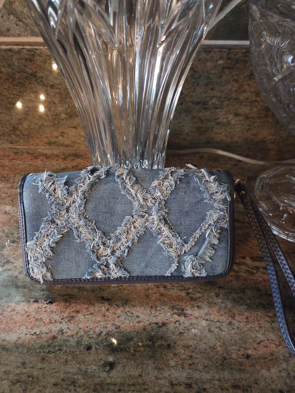 M Marco Denim Wristlet